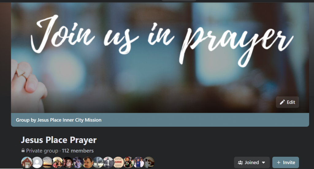 Click here to join our Facebook Prayer Group.  